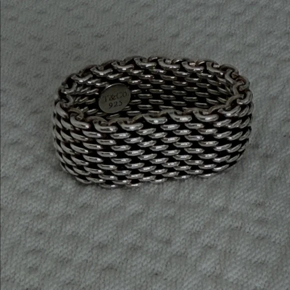 Tiffany & Co. Silver Mesh Ring - Picture 4 of 5